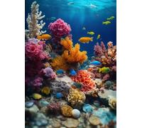 Jigsaw Puzzles 70 pieces,Puzzles for Adults,Challenging Educational Family Activity Games Home Decoration Puzzle Underwater Coral,7.9 x 5.9 Inch