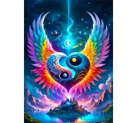 Jigsaw Puzzles 700 piece,Puzzles for Adults,Challenging Educational Family Activity Games Home Decoration Puzzle Yin-Yang Wings Landscape 20.5 x 15 inch