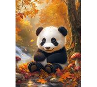Jigsaw Puzzles 700 Pieces for Adults, Challenging & Brainteasing Adult Jigsaw Puzzles 700 pieces, Difficult Puzzles, For Men/Women Golden Autumn Panda