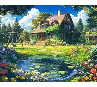 Jigsaw Puzzles 700 Pieces for Adults, Challenging & Brainteasing Adult Jigsaw Puzzles 700 pieces, Difficult Puzzles, For Men/Women Summer Villa Garden