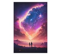 Jigsaw Puzzles 75x50cm/1000pcs Cosmos Sunset Couple Space Puzzle for Adults Brain Teaser Game For Family Fun Unique Birthday And Xmas Gifts 75x50cm/1000pcs