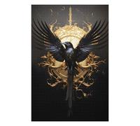 Jigsaw Puzzles 75x50cm/1000pcs for Adults Black And Gold Crow 01 Jigsaw for Adults Hands-on Game Wall Decoration Unique Birthday And Gifts 75x50cm/1000pcs