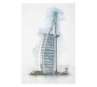 Jigsaw Puzzles 75x50cm/1000pcs for Adults Burj Al Arab Jigsaws for Adults DIY Toys Presents for Women for Birthday, Chrismas 75x50cm/1000pcs