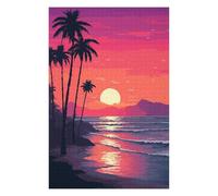 Jigsaw Puzzles 75x50cm/1000pcs for Adults California Sunset Pixel Jigsaw Puzzle DIY Toys Pattern Assembly Gifts for Friends And Family 75x50cm/1000pcs