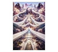 Jigsaw Puzzles 75x50cm/1000pcs for Adults Cloudy Pathway to Heaven Puzzles for Adults Toy Wall Decor Enhance Memory Birthday Present, Gifts, 75x50cm/1000pcs