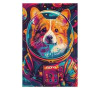 Jigsaw Puzzles 75x50cm/1000pcs for Adults Corgi Astronaut Space Jigsaws for Adults DIY Toys Presents for Women for Birthday, Chrismas 75x50cm/1000pcs