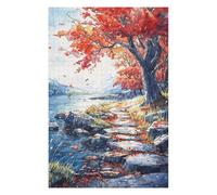 Jigsaw Puzzles 75x50cm/1000pcs for Adults Crimson Foliage Trail Jigsaws for Adults DIY Toys Presents for Women for Birthday, Chrismas 75x50cm/1000pcs