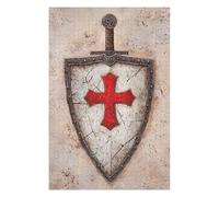 Jigsaw Puzzles 75x50cm/1000pcs for Adults Crusader Shield And Sword Puzzle for Adults Relax Games Birthday Present Gifts for Friends And Family 75x50cm/1000pcs