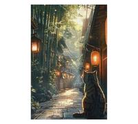 Jigsaw Puzzles 75x50cm/1000pcs for Adults Cute Cat Sitting in Street Jigsaw Puzzle DIY Toys Pattern Assembly Gifts for Friends And Family 75x50cm/1000pcs