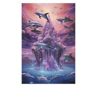 Jigsaw Puzzles 75x50cm/1000pcs for Adults Dolphins Around An Enchanted Island Jigsaw Toy Wall Decor But Fun And Humorous Unique Birthday And Gifts 75x50cm/1000pcs