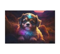Jigsaw Puzzles 75x50cm/1000pcs for Adults Enchanted Puppy in Twilight Jigsaw Toy Wall Decor But Fun And Humorous Unique Birthday And Gifts 75x50cm/1000pcs