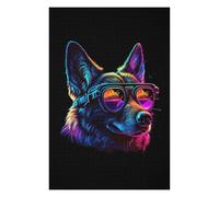 Jigsaw Puzzles 75x50cm/1000pcs for Adults German Shepherd Jigsaws for Adults DIY Toys Presents for Women for Birthday, Chrismas 75x50cm/1000pcs