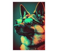 Jigsaw Puzzles 75x50cm/1000pcs for Adults German Shepherd Retro Jigsaw Puzzle DIY Toys Pattern Assembly Gifts for Friends And Family 75x50cm/1000pcs