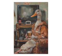 Jigsaw Puzzles 75x50cm/1000pcs for Adults Half Duck Half Human Beer Jigsaws for Adults DIY Toys Presents for Women for Birthday, Chrismas 75x50cm/1000pcs