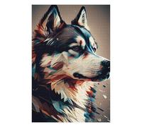 Jigsaw Puzzles 75x50cm/1000pcs for Adults Husky Abstract Dog Jigsaws for Adults DIY Toys Presents for Women for Birthday, Chrismas 75x50cm/1000pcs