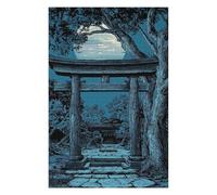 Jigsaw Puzzles 75x50cm/1000pcs for Adults Japanese Torii Gate Under Moonlight Puzzle for Adults Relax Games Birthday Present Gifts for Friends And Family 75x50cm/1000pcs