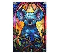 Jigsaw Puzzles 75x50cm/1000pcs for Adults Koala Bear Stained Glass Jigsaw Puzzle DIY Toys Pattern Assembly Gifts for Friends And Family 75x50cm/1000pcs