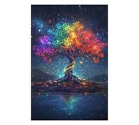 Jigsaw Puzzles 75x50cm/1000pcs for Adults Magic Colorful Neon Tree Adult Jigsaw Puzzle Relax Games Precision Cutting Gifts for Friends And Family 75x50cm/1000pcs