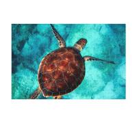 Jigsaw Puzzles 75x50cm/1000pcs for Adults Ocean Beauty Sea Turtle Swimming Puzzles for Adults Toy Wall Decor Enhance Memory Birthday Present, Gifts, 75x50cm/1000pcs