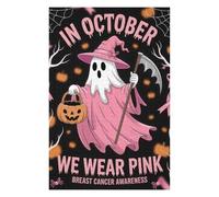 Jigsaw Puzzles 75x50cm/1000pcs for Adults October Breast Cancer Awareness Ghost Puzzle for Adults Relax Games Birthday Present Gifts for Friends And Family 75x50cm/1000pcs