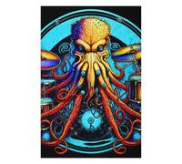 Jigsaw Puzzles 75x50cm/1000pcs for Adults Octopus Drummer Cosmic Rhythm Master Jigsaw Toy Wall Decor But Fun And Humorous Unique Birthday And Gifts 75x50cm/1000pcs