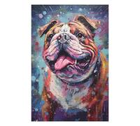 Jigsaw Puzzles 75x50cm/1000pcs for Adults Palette Bulldog Painting Jigsaw Puzzle DIY Toys Pattern Assembly Gifts for Friends And Family 75x50cm/1000pcs