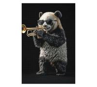 Jigsaw Puzzles 75x50cm/1000pcs for Adults Panda Trumpet Adult Jigsaw Puzzle Relax Games Precision Cutting Gifts for Friends And Family 75x50cm/1000pcs