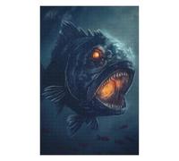 Jigsaw Puzzles 75x50cm/1000pcs for Adults Piranha Evil Scary Horror Jigsaw Puzzle DIY Toys Pattern Assembly Gifts for Friends And Family 75x50cm/1000pcs