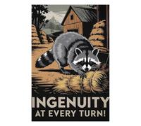 Jigsaw Puzzles 75x50cm/1000pcs for Adults Raccoon Ingenuity Illustration Puzzle for Adults Relax Games Birthday Present Gifts for Friends And Family 75x50cm/1000pcs