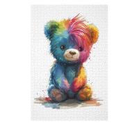 Jigsaw Puzzles 75x50cm/1000pcs for Adults Rainbow Teddy Bear Puzzle for Adults Relax Games Birthday Present Gifts for Friends And Family 75x50cm/1000pcs
