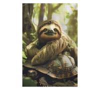 Jigsaw Puzzles 75x50cm/1000pcs for Adults Sloth Chilling Turtle Back Jigsaws for Adults DIY Toys Presents for Women for Birthday, Chrismas 75x50cm/1000pcs