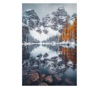 Jigsaw Puzzles 75x50cm/1000pcs for Adults Snowy Mountain Reflection Jigsaws for Adults DIY Toys Presents for Women for Birthday, Chrismas 75x50cm/1000pcs