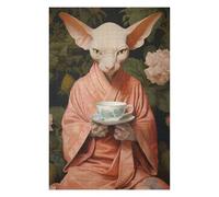 Jigsaw Puzzles 75x50cm/1000pcs for Adults Sphynx Cat with Kimono Jigsaw Puzzle DIY Toys Pattern Assembly Gifts for Friends And Family 75x50cm/1000pcs