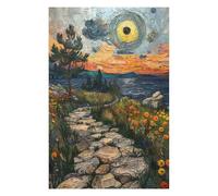Jigsaw Puzzles 75x50cm/1000pcs for Adults Stone Path Sunset Jigsaw for Adults Hands-on Game Wall Decoration Unique Birthday And Gifts 75x50cm/1000pcs