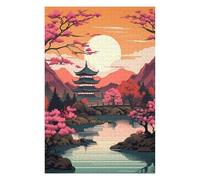 Jigsaw Puzzles 75x50cm/1000pcs for Adults Sunset in Land of Chinese Jigsaw Puzzle DIY Toys Pattern Assembly Gifts for Friends And Family 75x50cm/1000pcs