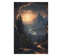 Jigsaw Puzzles 75x50cm/1000pcs for Adults Tranquil View from A Cave Jigsaws for Adults DIY Toys Presents for Women for Birthday, Chrismas 75x50cm/1000pcs