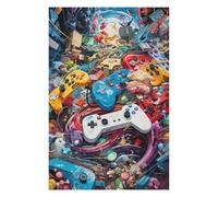 Jigsaw Puzzles 75x50cm/1000pcs for Adults Video Game Controllers in Artistic Chaos Puzzles for Adults Toy Wall Decor Enhance Memory Birthday Present, Gifts, 75x50cm/1000pcs