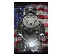 Jigsaw Puzzles 75x50cm/1000pcs for Adults Wolf Biker Spirit Jigsaws for Adults Relax Games Precision Cutting Help The Brain Exercise 75x50cm/1000pcs