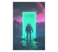 Jigsaw Puzzles 75x50cm/1000pcs for Teenagerss Astronaut Cosmic Doorway Jigsaws for Adults Hands-on Game Enhance Memory Great Gift for Gaming 75x50cm/1000pcs