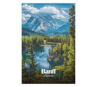 Jigsaw Puzzles 75x50cm/1000pcs for Teenagerss Banff Canada Landscape Jigsaw Puzzle DIY Toys A Work of Art Deal As Gifts for The Whole Family 75x50cm/1000pcs