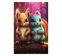 Jigsaw Puzzles 75x50cm/1000pcs for Teenagerss Colorful Squirrels in Fantasy Forest Puzzle for Adults Fun Games A Work of Art Help The Brain Exercise 75x50cm/1000pcs