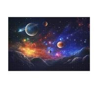 Jigsaw Puzzles 75x50cm/1000pcs for Teenagerss Cosmic Dreamscape Planets And Nebulae Jigsaw Puzzle DIY Toys A Work of Art Deal As Gifts for The Whole Family 75x50cm/1000pcs