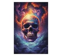 Jigsaw Puzzles 75x50cm/1000pcs for Teenagerss Cosmic Skull Artwork Jigsaws for Adults Relaxing Games Difficult Hard Educational Challenge 75x50cm/1000pcs
