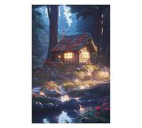 Jigsaw Puzzles 75x50cm/1000pcs for Teenagerss Deep in The Woods Jigsaw Puzzle Relax Games Staycation Kill Time Great Gift for Gaming 75x50cm/1000pcs