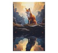 Jigsaw Puzzles 75x50cm/1000pcs for Teenagerss Fox In Woods Puzzle for Adults Relax Games Hand Speed Race Great Gift for Gaming 75x50cm/1000pcs