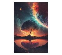 Jigsaw Puzzles 75x50cm/1000pcs for Teenagerss Galactic Tree Reflection -1 Adult Jigsaw Puzzle Hands-on Game Perfect Decoration Help The Brain Exercise 75x50cm/1000pcs