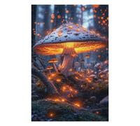 Jigsaw Puzzles 75x50cm/1000pcs for Teenagerss Glowing Mushroom Forest Jigsaws for Adults Hands-on Game Enhance Memory Great Gift for Gaming 75x50cm/1000pcs