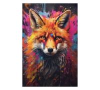 Jigsaw Puzzles 75x50cm/1000pcs for Teenagerss Graffiti Splatter Fox Wall Puzzle for Adults Relax Games Hand Speed Race Great Gift for Gaming 75x50cm/1000pcs
