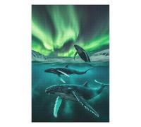 Jigsaw Puzzles 75x50cm/1000pcs for Teenagerss Humpback Whales Northern Adult Jigsaw Relax Games Difficult Challenge Birthday Present, Gifts, 75x50cm/1000pcs
