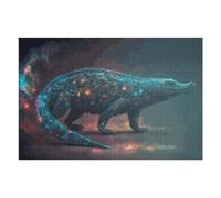 Jigsaw Puzzles 75x50cm/1000pcs for Teenagerss Neon Lizard A Digital Artwork Jigsaw Puzzle DIY Toys A Work of Art Deal As Gifts for The Whole Family 75x50cm/1000pcs